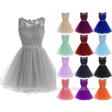 Appliques Ruffles Tiered Hollow Short Prom Dress Ball Gown Mini Homecoming Real photosParty Gowns Robes de cocktail CWFc2457